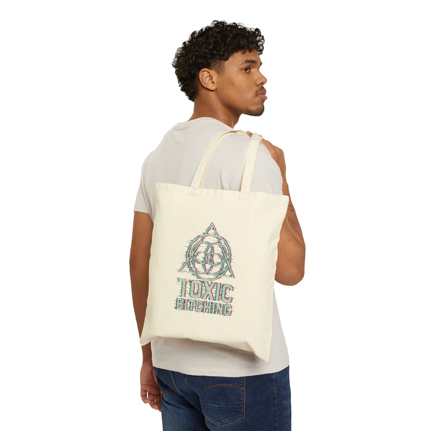 Glitch Harder x Toxic LOGO Reversible CANVAS TOTE