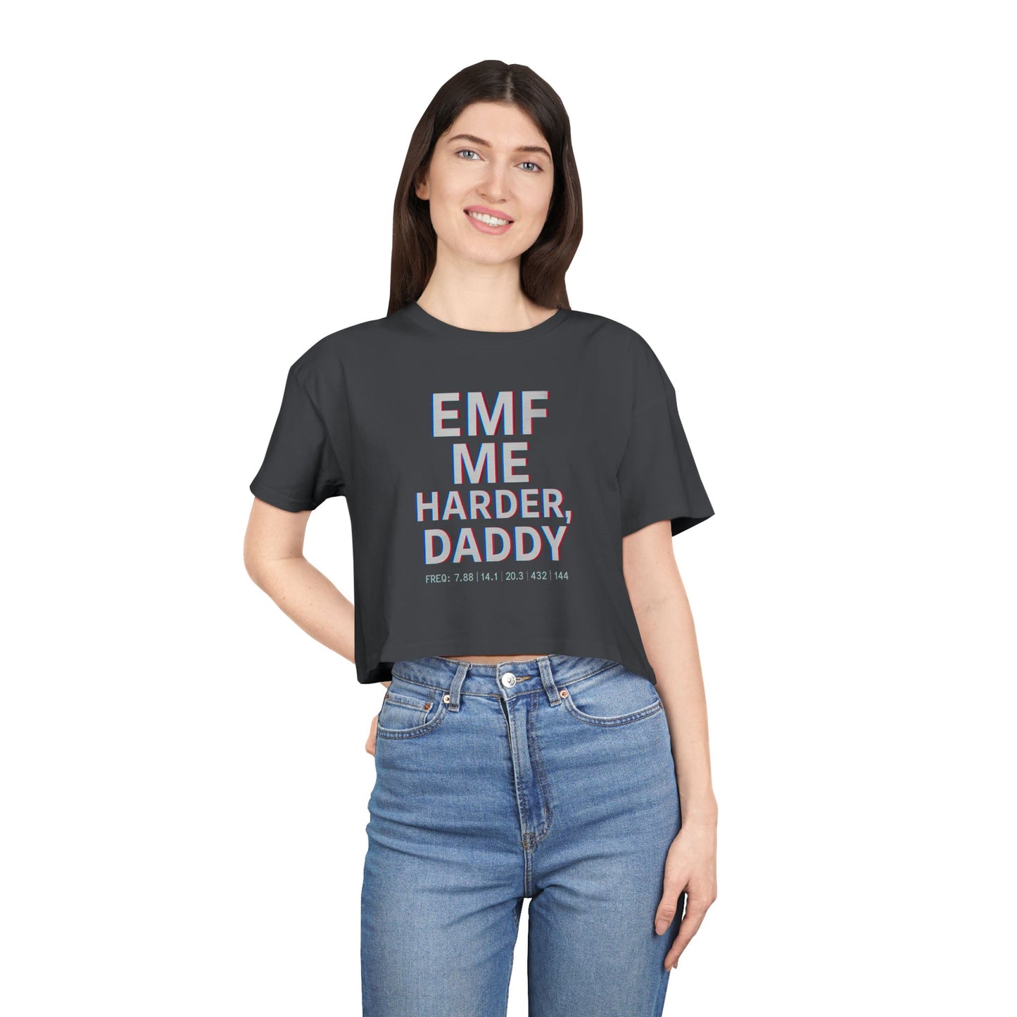 EMF ME, DADDY – Cropped Frequency Tee
