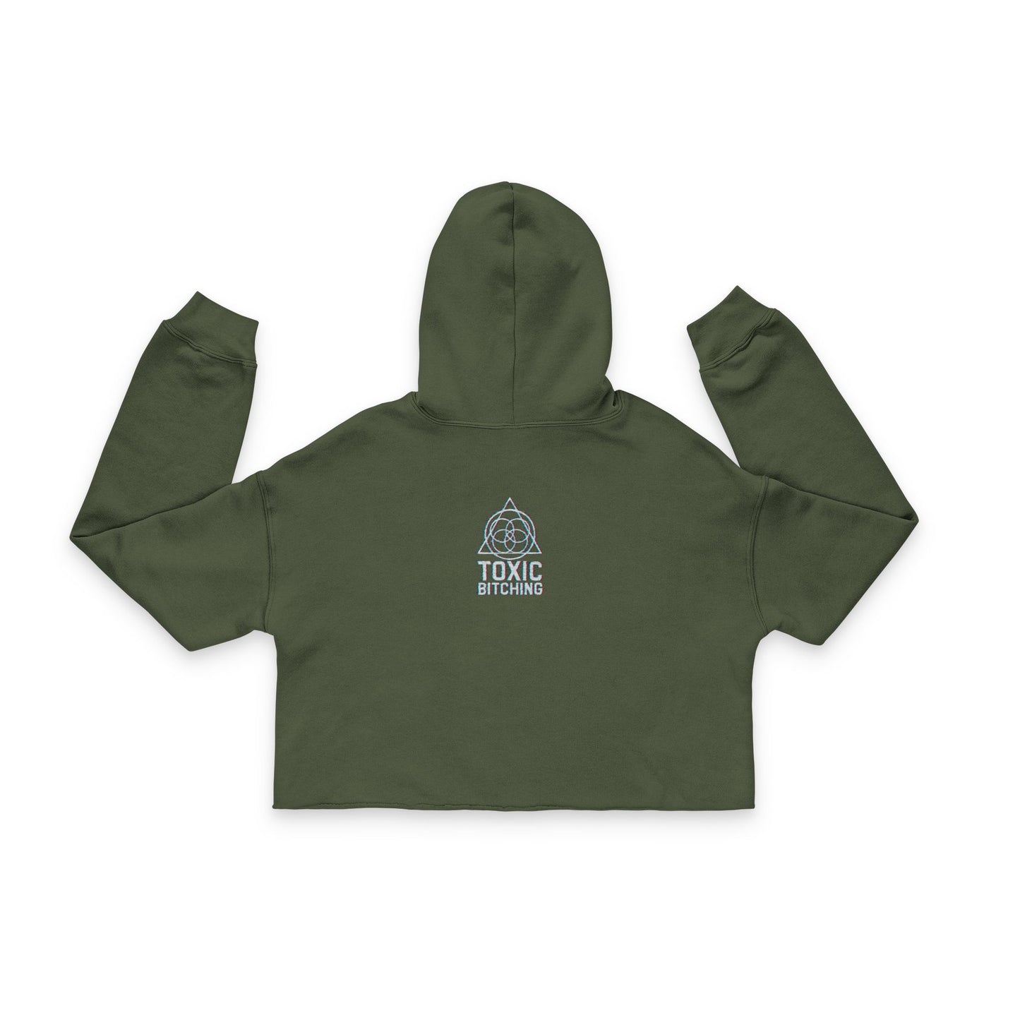 GLITCH LOGO CROPPED HOODIE- Bella + Canvas 7502 (4 colors)
