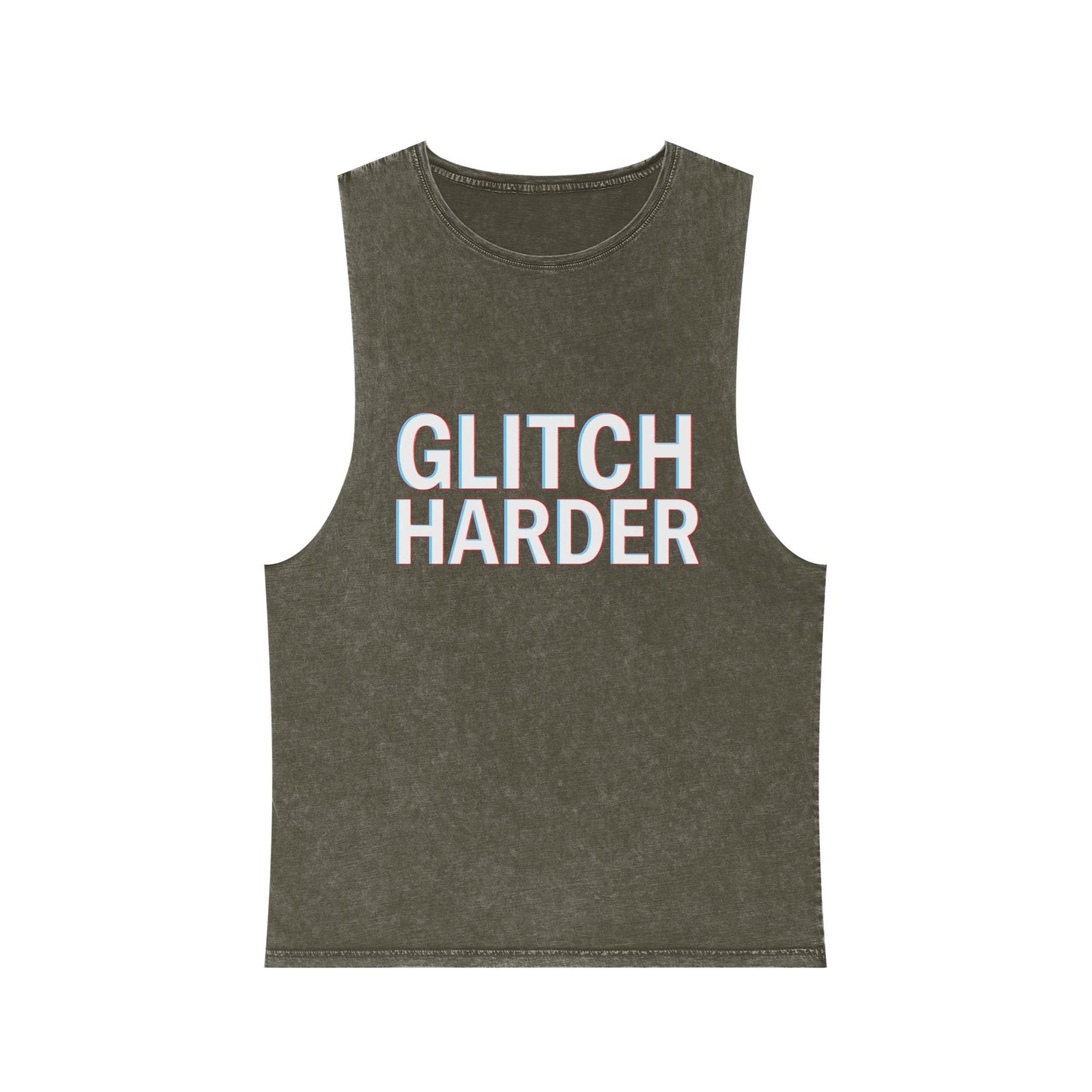 π₯ GLITCH HARDER Unisex Stonewash Tank