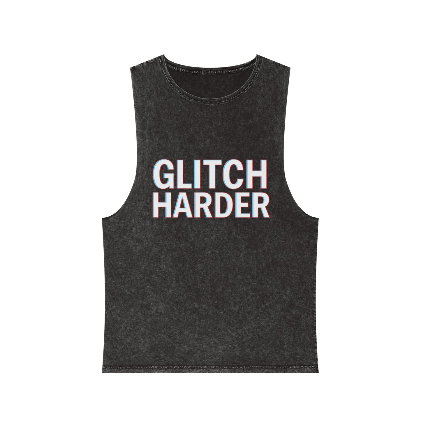 π₯ GLITCH HARDER Unisex Stonewash Tank