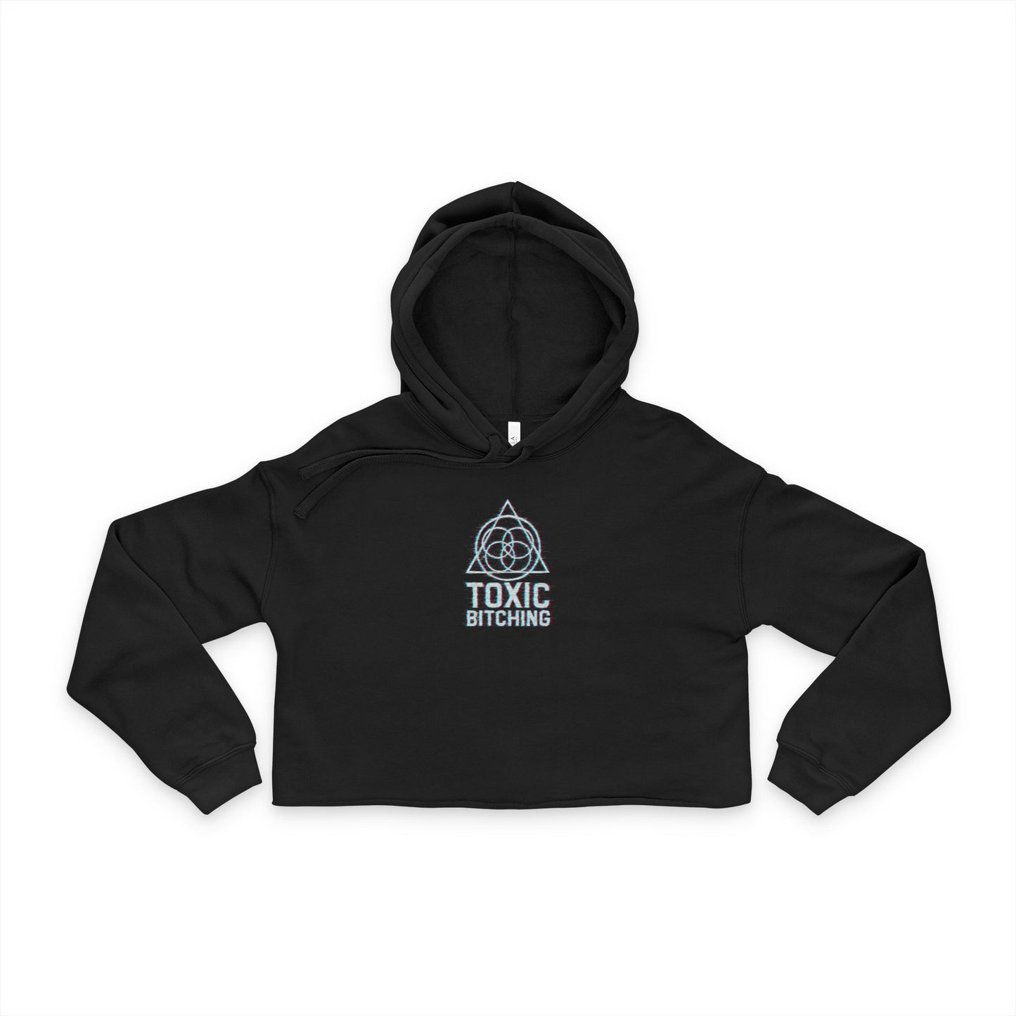GLITCH LOGO CROPPED HOODIE- Bella + Canvas 7502 (4 colors)
