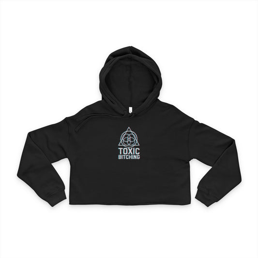 GLITCH LOGO CROPPED HOODIE- Bella + Canvas 7502 (4 colors)