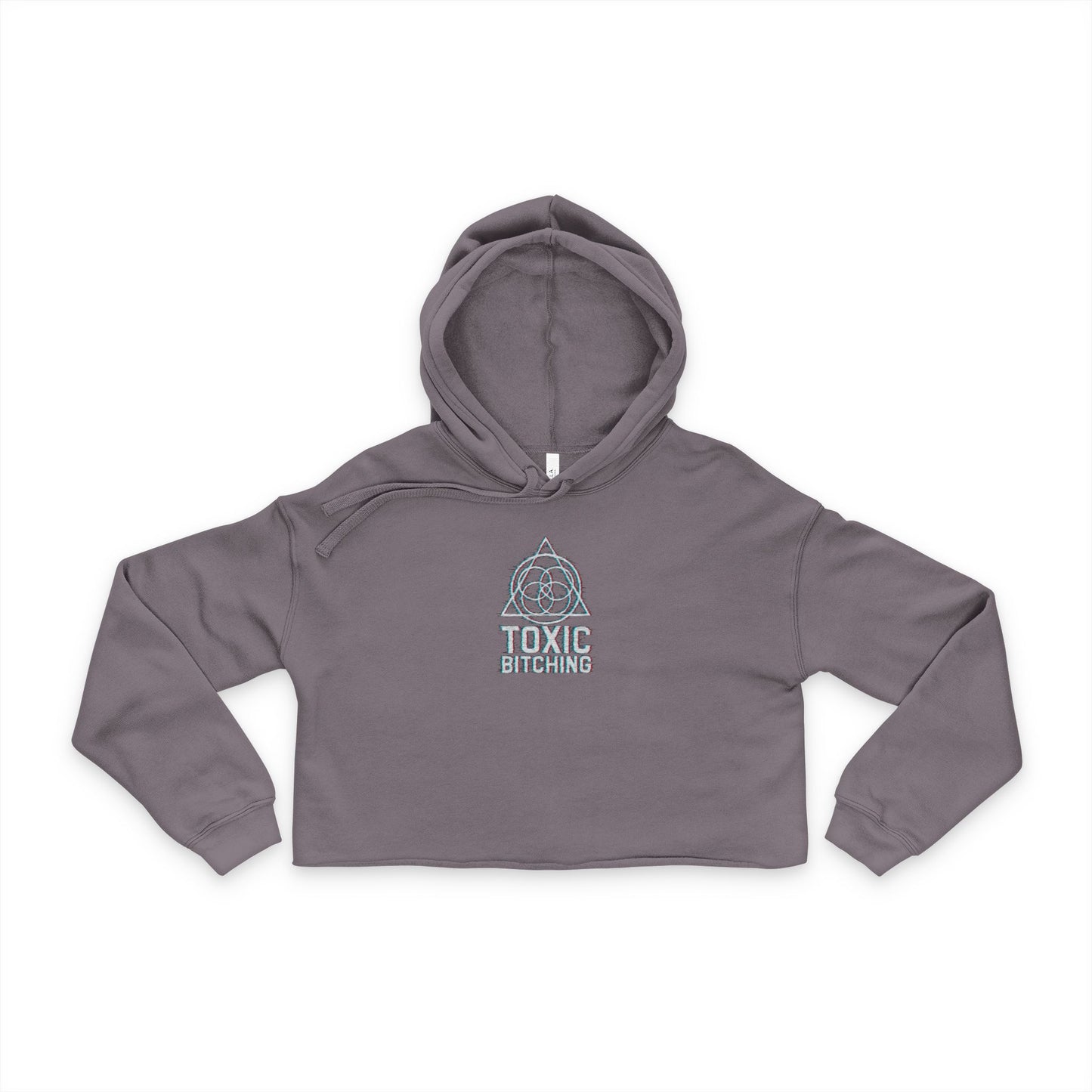 GLITCH LOGO CROPPED HOODIE- Bella + Canvas 7502 (4 colors)