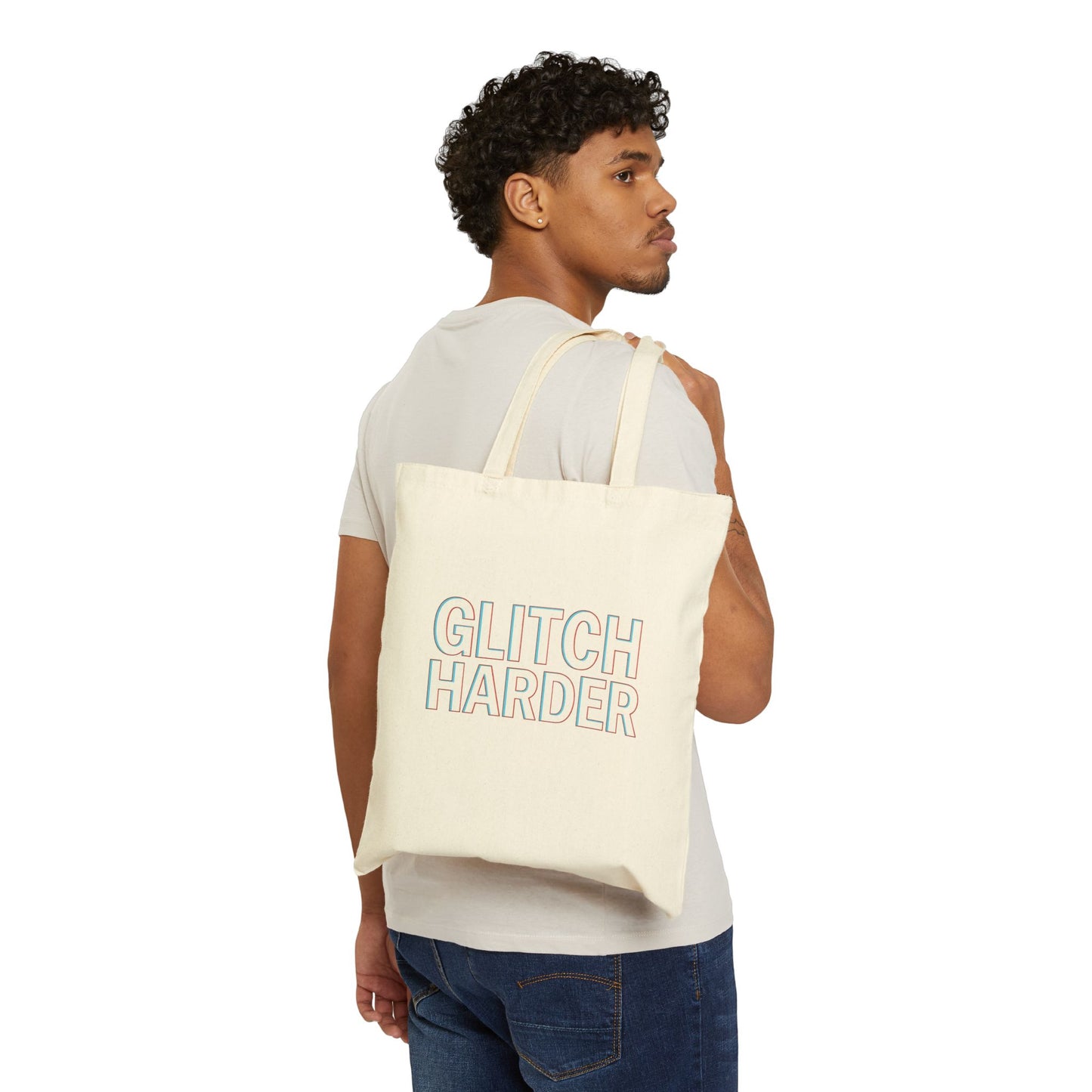 Glitch Harder x Toxic LOGO Reversible CANVAS TOTE