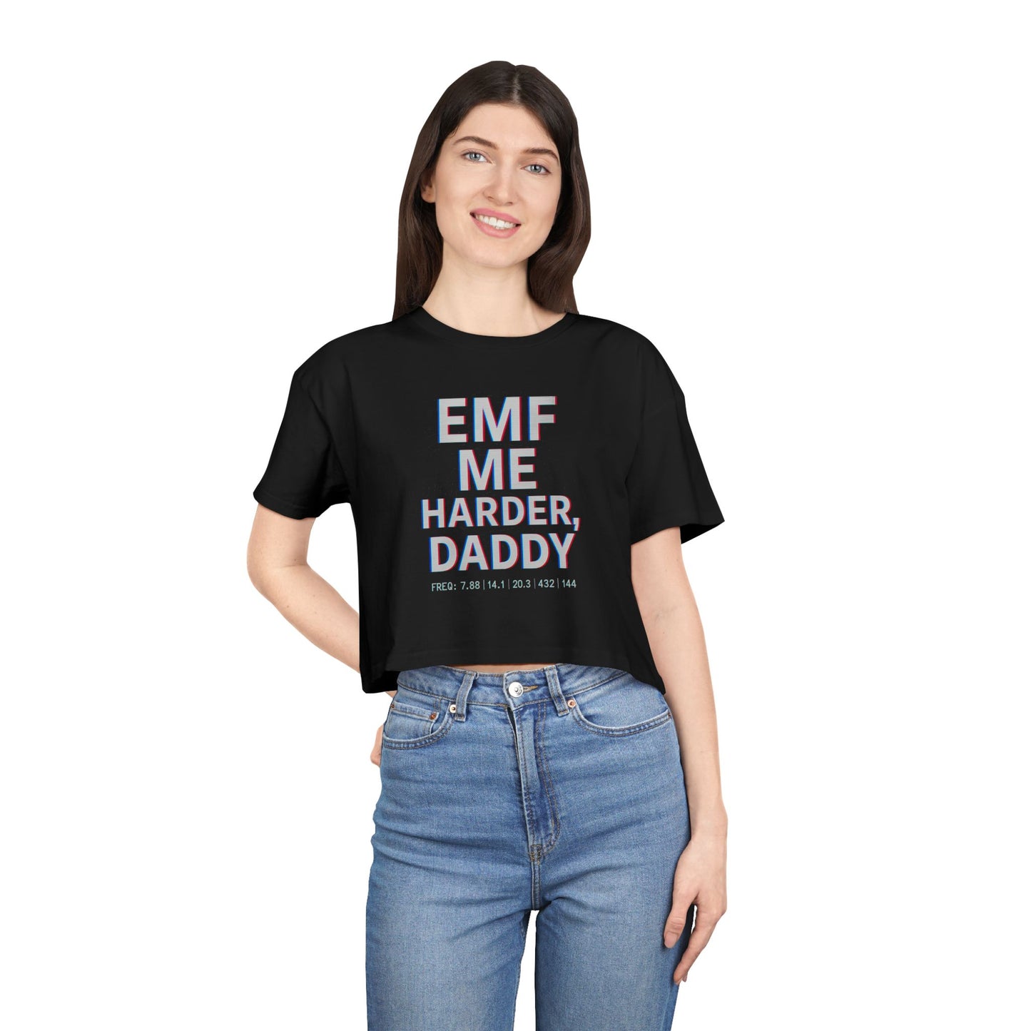 EMF ME, DADDY – Cropped Frequency Tee