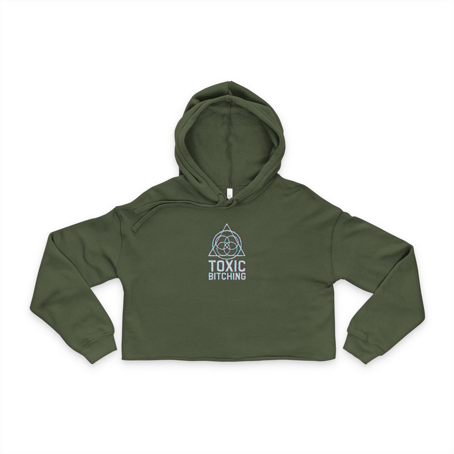 GLITCH LOGO CROPPED HOODIE- Bella + Canvas 7502 (4 colors)